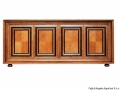 Credenza in ciliegio con sagome in ebano nere